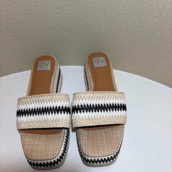 🤎 Dolce Vita Slip-on Summer Ready Woven 2 Inch Heel Shoes Size 9.5 - Picture 2 of 9